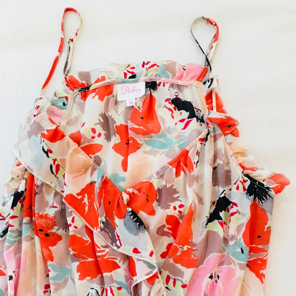 SOLD Parker Floral Silk Maxi Dress - Picture 5 of 7